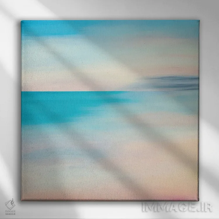 تابلو انتزاعی رونق یا درخشش پس از غروب اثر جک استوری - نمای روبهرو روی دیوار