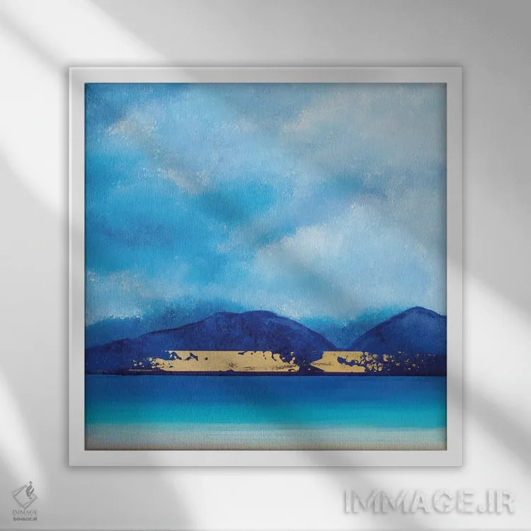 تابلو انتزاعی انعکاس نور اثر جک استوری - نمای قابدار سفید