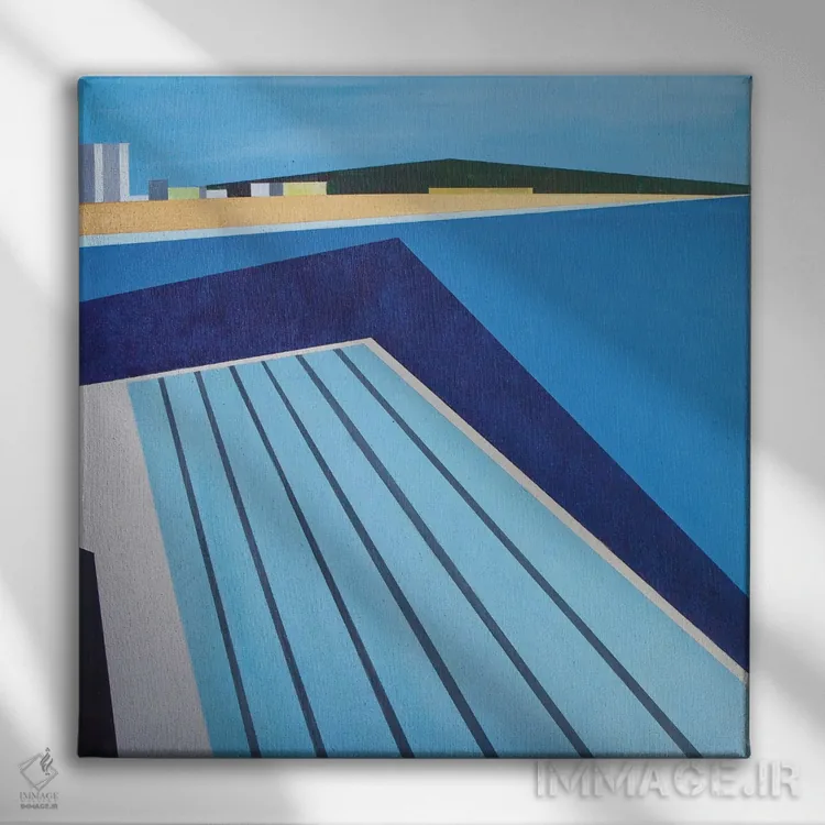 تابلو انتزاعی رویاپردازی باندی اثر جک استوری - نمای روبهرو روی دیوار