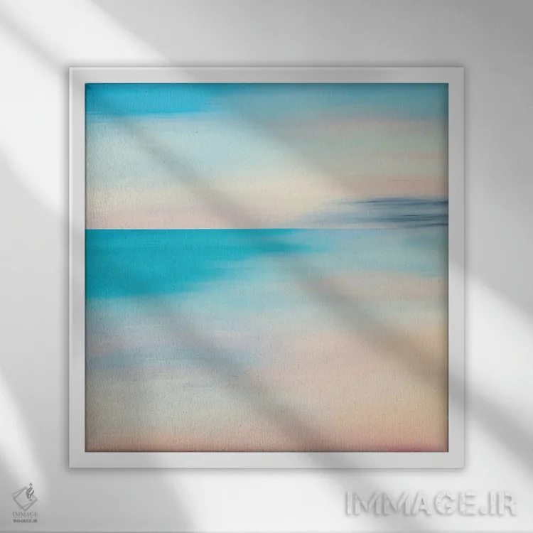 تابلو انتزاعی رونق یا درخشش پس از غروب اثر جک استوری - نمای قابدار سفید