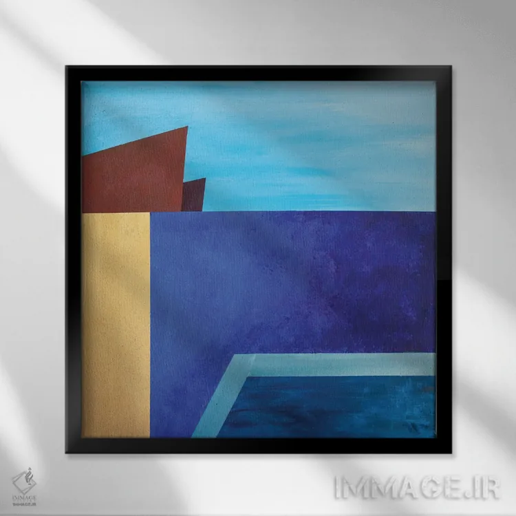 تابلو انتزاعی رویاپردازی آوالون اثر جک استوری - نمای قابدار مشکی