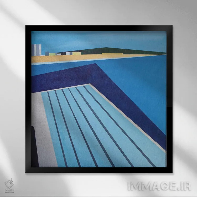 تابلو انتزاعی رویاپردازی باندی اثر جک استوری - نمای قابدار مشکی