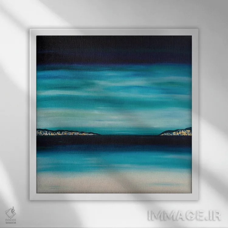 تابلو انتزاعی رویاهای زمرباور اثر جک استوری - نمای قابدار سفید