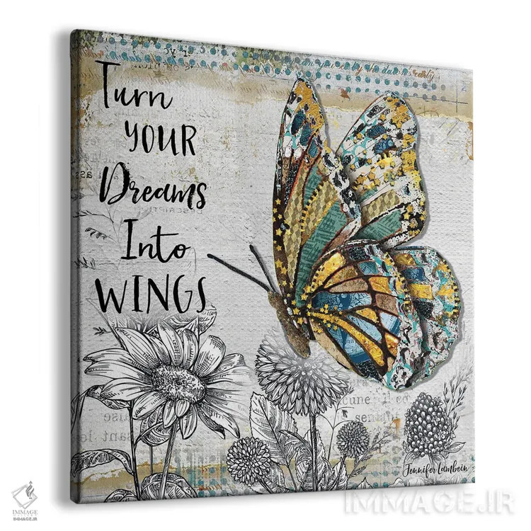 تابلو دکوراتیو رویاهات را به بال تبدیل کن اثر جنیفر لمباین - نمای پرسپکتیو محصول
