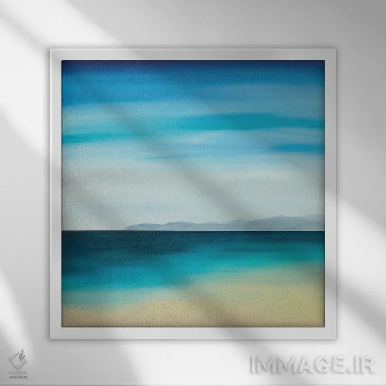 تابلو انتزاعی شگفتی بی پایان اثر جک استوری - نمای قابدار سفید