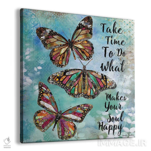 تابلو دکوراتیو زمان بگذار برای پروانه ها اثر جنیفر لمباین - نمای پرسپکتیو محصول