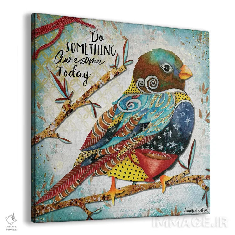 تابلو دکوراتیو امروز کار فوق العاده ای انجام بده اثر جنیفر لمباین - نمای پرسپکتیو محصول