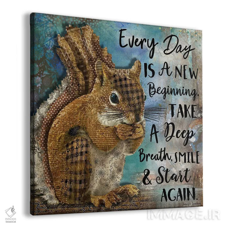 تابلو دکوراتیو هر روز یک شروع تازه است اثر جنیفر لمباین - نمای پرسپکتیو محصول