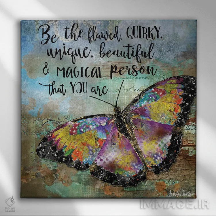 تابلو دکوراتیو ناقص باش اثر جنیفر لمباین - نمای روبهرو روی دیوار