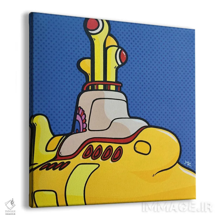 تابلو دکوراتیو زیر دریایی زرد اثر جیمز لی - نمای پرسپکتیو محصول