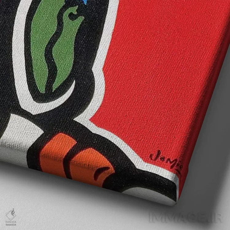 تابلو دکوراتیو ال چاوو دل اوچو اثر جیمز لی - نمای نزدیک بافت بوم