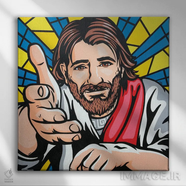 تابلو دکوراتیو عیسی گفت نزد من بیایید اثر جیمز لی - نمای روبهرو روی دیوار