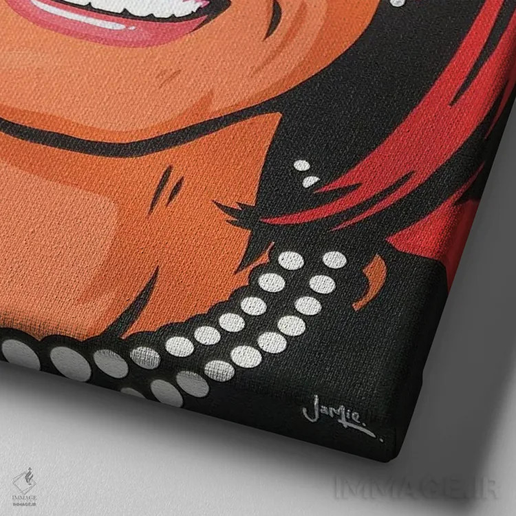 تابلو دکوراتیو میشل اوباما اثر جیمز لی - نمای نزدیک بافت بوم