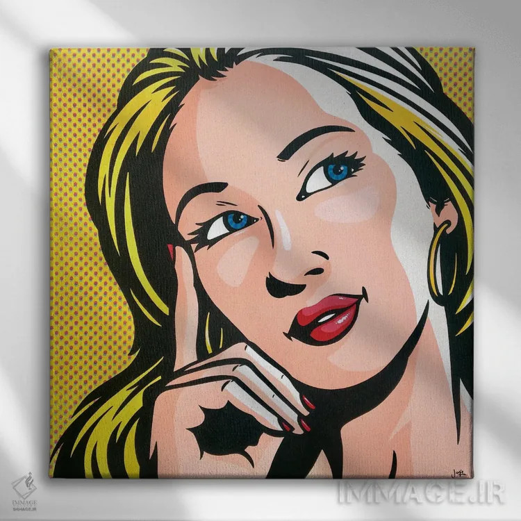 تابلو دکوراتیو زن اندیشمند اثر جیمز لی - نمای روبهرو روی دیوار