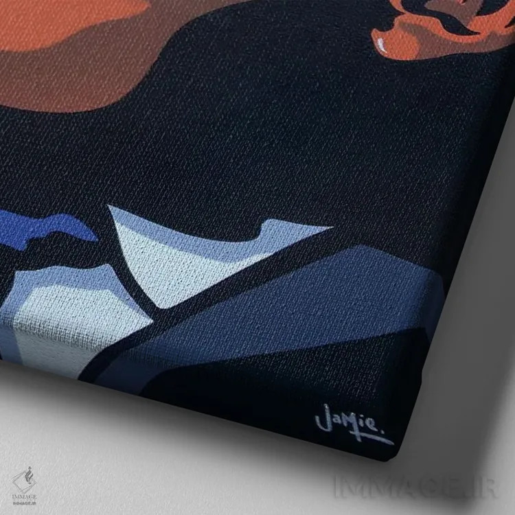 تابلو دکوراتیو مارتین لوتر کینگ اثر جیمز لی - نمای نزدیک بافت بوم