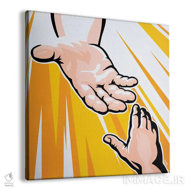 تابلو دکوراتیو دست خدا اثر جیمز لی - نمای پرسپکتیو محصول