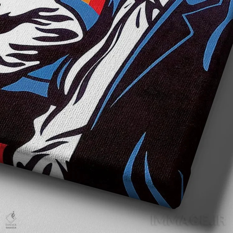 تابلو دکوراتیو مسابقه ی تویست اثر جیمز لی - نمای نزدیک بافت بوم