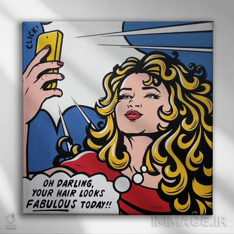 تابلو دکوراتیو عزیزم چه موی فوق العاده ای! اثر جیمز لی - نمای روبهرو روی دیوار