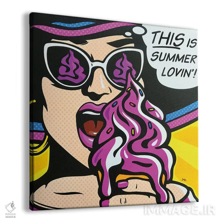 تابلو دکوراتیو عشق تابستانی اثر جیمز لی - نمای پرسپکتیو محصول