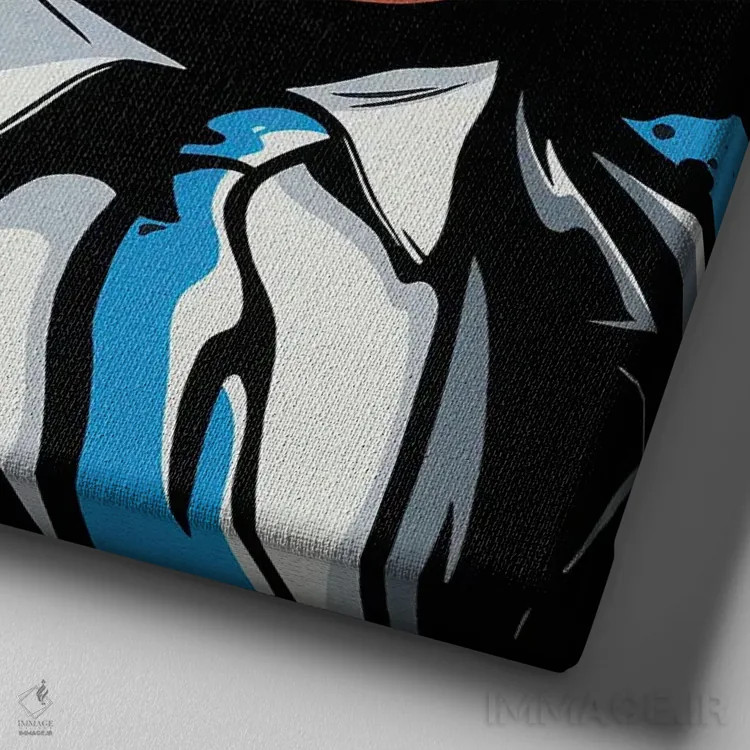 تابلو دکوراتیو دکتر مارتین لوتر کینگ جونیور اثر جیمز لی - نمای نزدیک بافت بوم