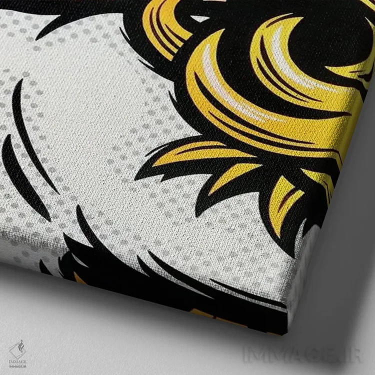 تابلو دکوراتیو خیلی دوستت دارم اثر جیمز لی - نمای نزدیک بافت بوم