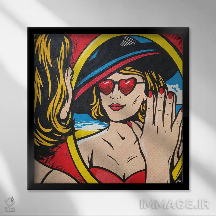 تابلو دکوراتیو ای کاش اینجا بودی اثر جیمز لی - نمای قابدار مشکی