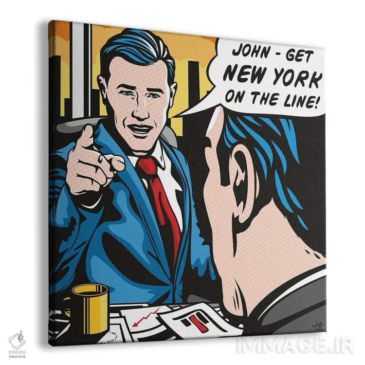 تابلو دکوراتیو نیویورک را روی خط بیاورید اثر جیمز لی - نمای پرسپکتیو محصول