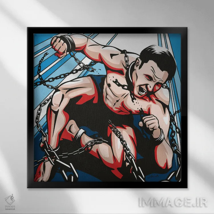 تابلو دکوراتیو رهایی یافتن اثر جیمز لی - نمای قابدار مشکی