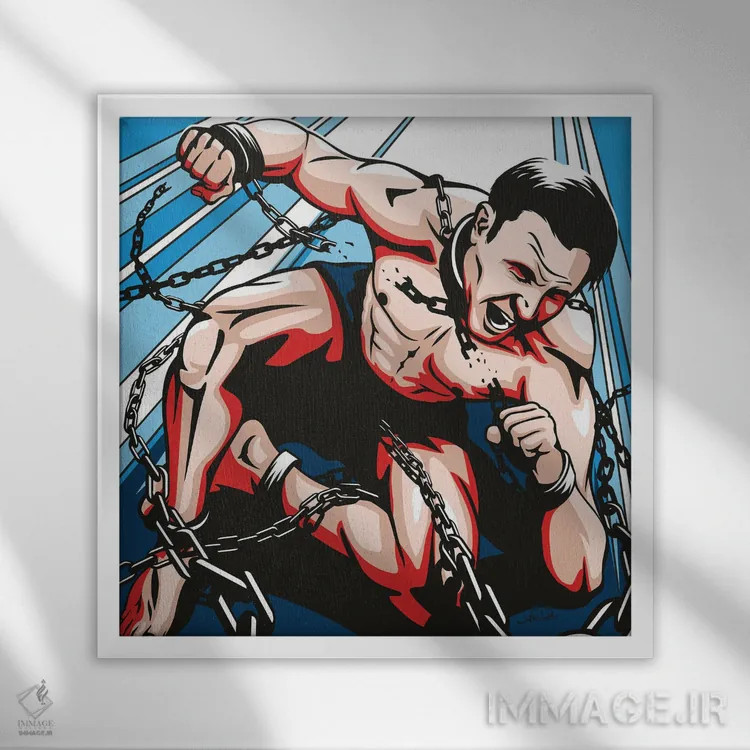 تابلو دکوراتیو رهایی یافتن اثر جیمز لی - نمای قابدار سفید