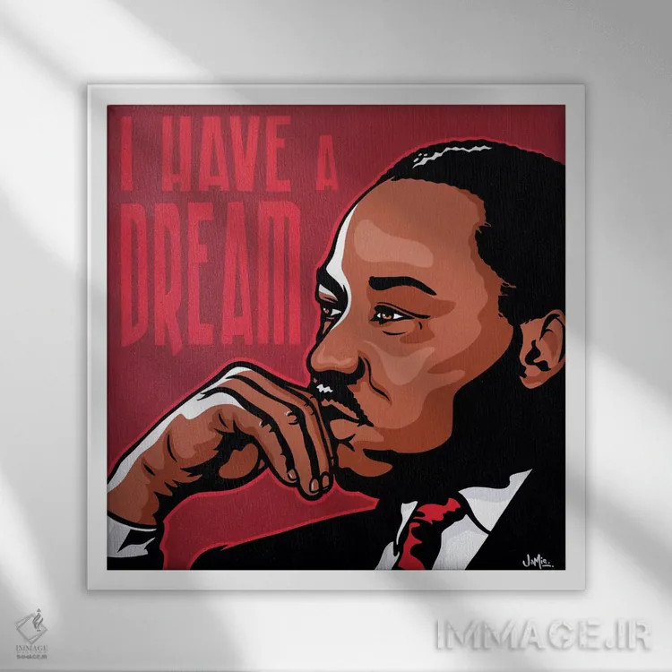 تابلو دکوراتیو من رویایی دارم اثر جیمز لی - نمای قابدار سفید