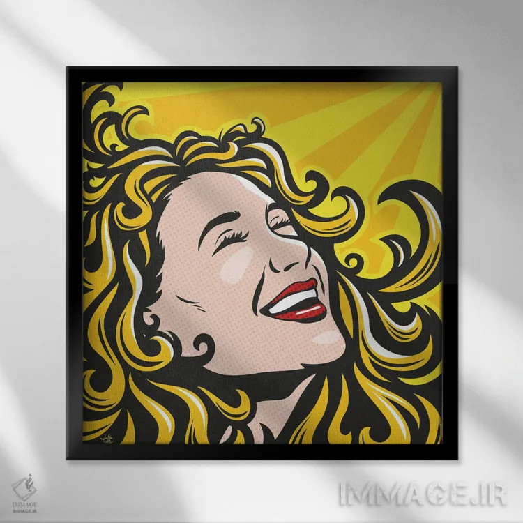 تابلو دکوراتیو سلام آفتاب اثر جیمز لی - نمای قابدار مشکی