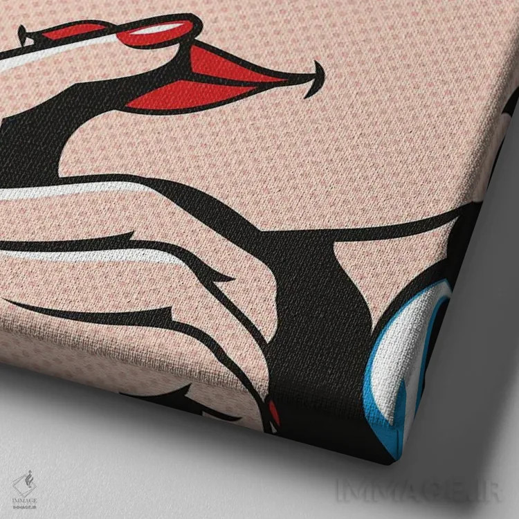 تابلو دکوراتیو امیدوارم خودش باشد اثر جیمز لی - نمای نزدیک بافت بوم