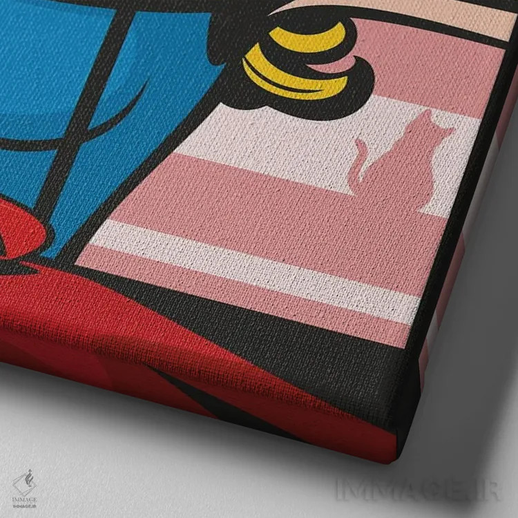 تابلو دکوراتیو به آن کفش ها نیاز دارم اثر جیمز لی - نمای نزدیک بافت بوم