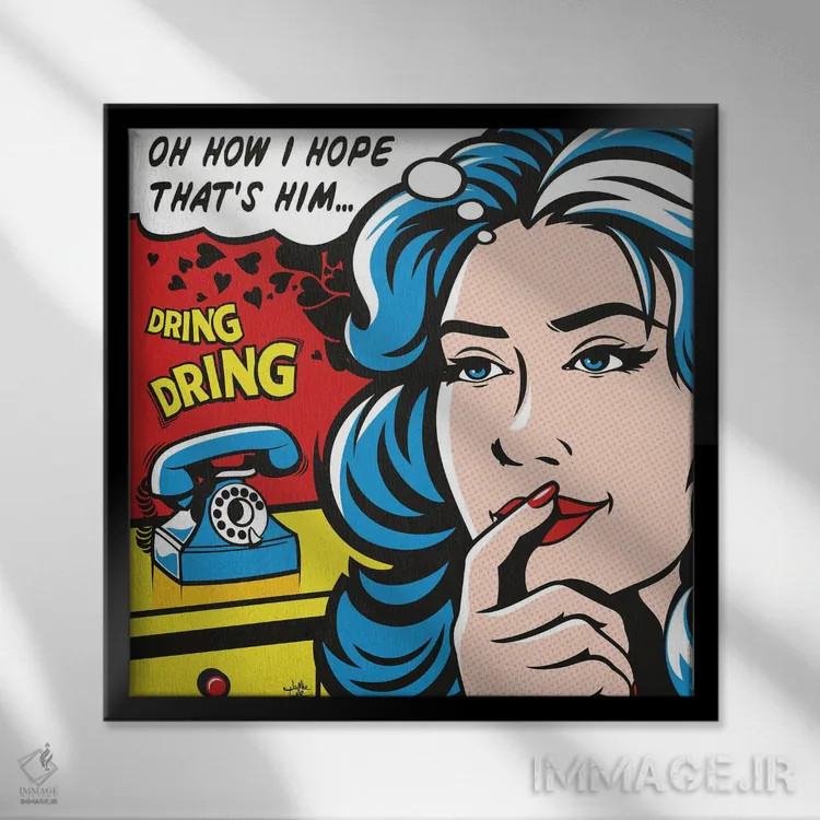 تابلو دکوراتیو امیدوارم خودش باشد اثر جیمز لی - نمای قابدار مشکی