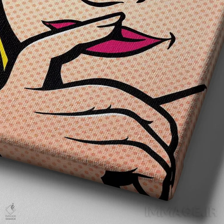 تابلو دکوراتیو آیا اوست؟ اثر جیمز لی - نمای نزدیک بافت بوم