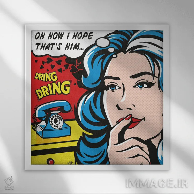 تابلو دکوراتیو امیدوارم خودش باشد اثر جیمز لی - نمای قابدار سفید