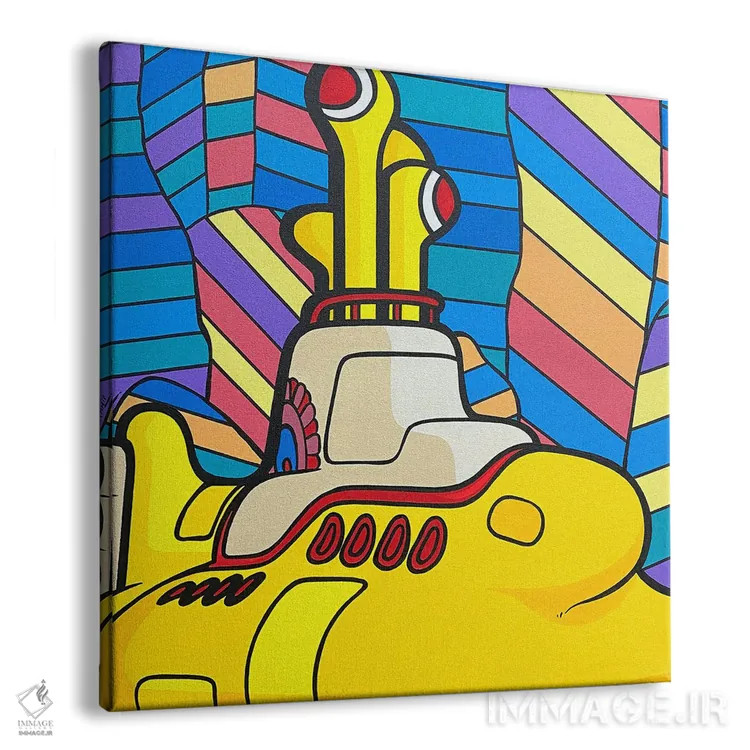 تابلو دکوراتیو زیر دریایی زرد اثر جیمز لی - نمای پرسپکتیو محصول