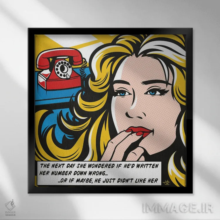 تابلو دکوراتیو انتظار اثر جیمز لی - نمای قابدار مشکی