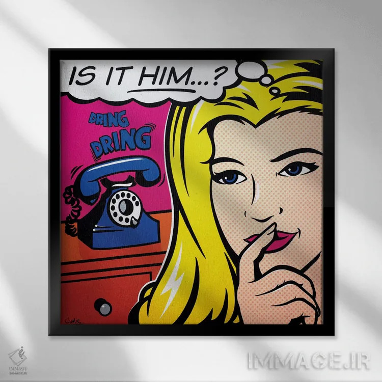 تابلو دکوراتیو آیا اوست؟ اثر جیمز لی - نمای قابدار مشکی