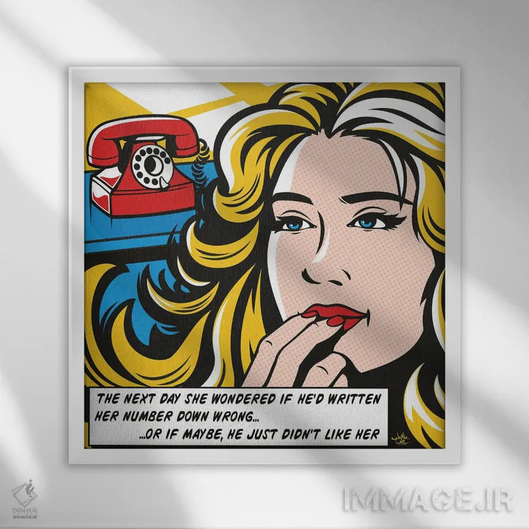 تابلو دکوراتیو انتظار اثر جیمز لی - نمای قابدار سفید