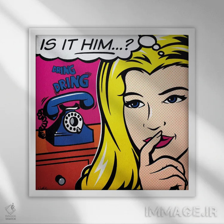 تابلو دکوراتیو آیا اوست؟ اثر جیمز لی - نمای قابدار سفید