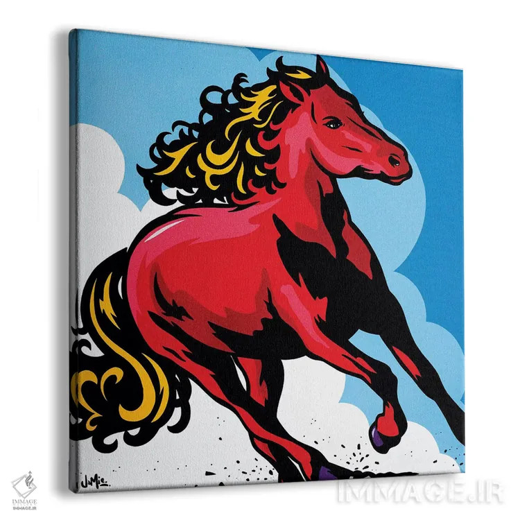 تابلو دکوراتیو اسب نر اثر جیمز لی - نمای پرسپکتیو محصول