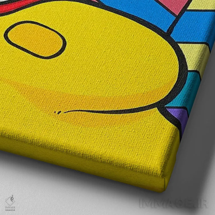 تابلو دکوراتیو زیر دریایی زرد اثر جیمز لی - نمای نزدیک بافت بوم