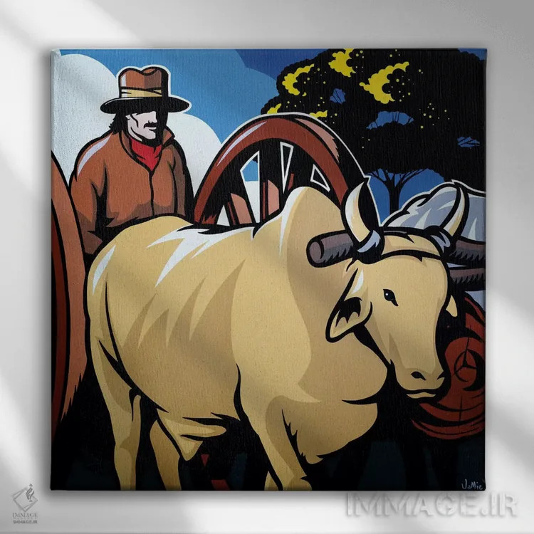 تابلو دکوراتیو چوب بر پاراگوئه ای اثر جیمز لی - نمای روبهرو روی دیوار