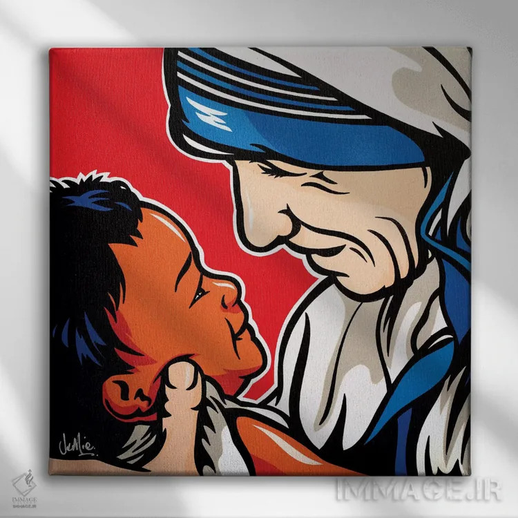 تابلو دکوراتیو عشق مادر اثر جیمز لی - نمای روبهرو روی دیوار