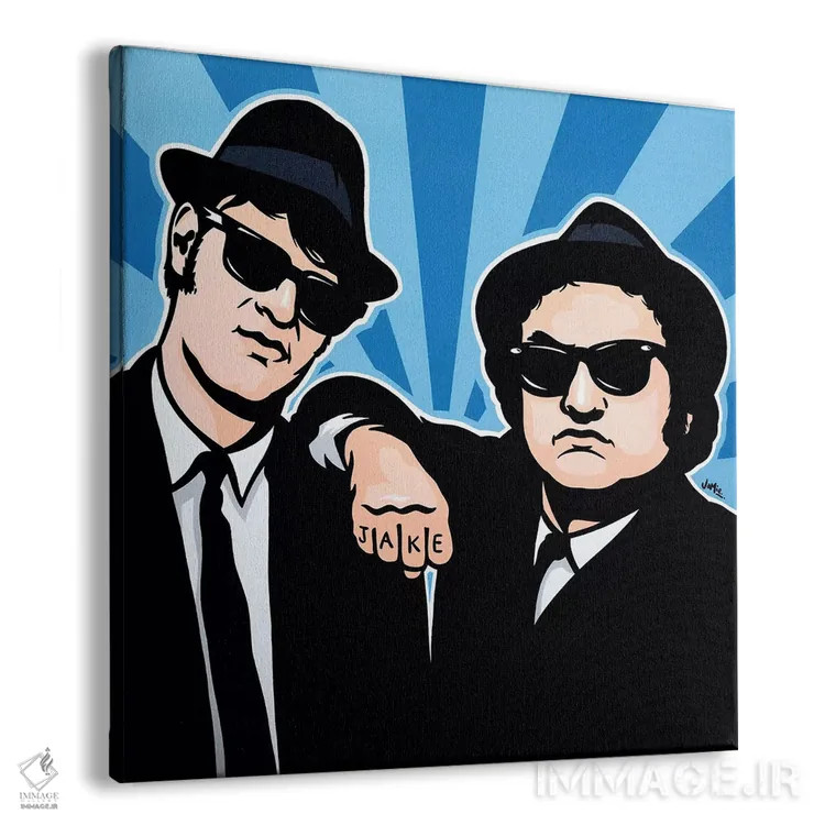 تابلو دکوراتیو برادران بلوز اثر جیمز لی - نمای پرسپکتیو محصول
