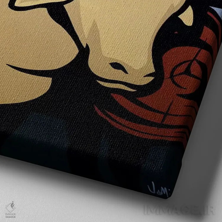 تابلو دکوراتیو چوب بر پاراگوئه ای اثر جیمز لی - نمای نزدیک بافت بوم