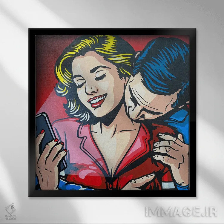 تابلو دکوراتیو شکاف بزرگ اثر جیمز لی - نمای قابدار مشکی