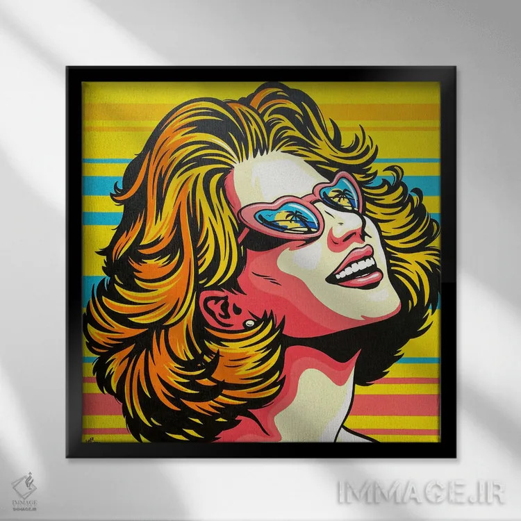 تابلو دکوراتیو حال و هوای تابستانی اثر جیمز لی - نمای قابدار مشکی