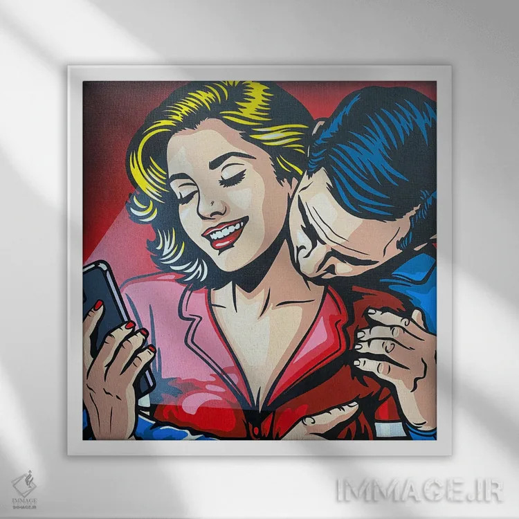 تابلو دکوراتیو شکاف بزرگ اثر جیمز لی - نمای قابدار سفید